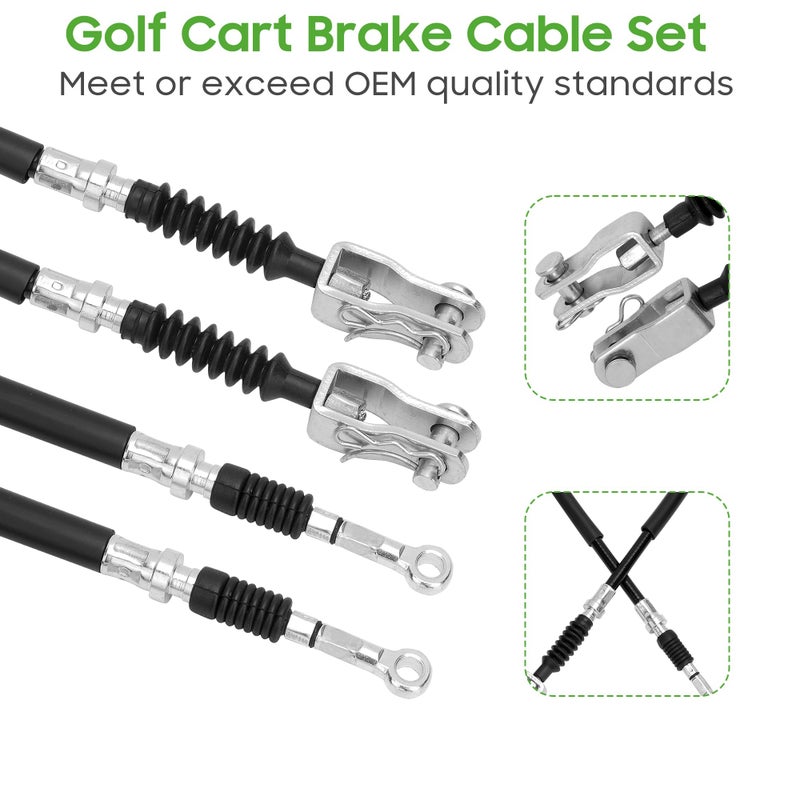 10L0L Golf Cart Brake Cable Set Compatible with for Yamaha G8 G14 G16 G19 G20 G22 Gas and Electric Golf Carts (Passenger Side #JF2-F6351-10 & Driver Side #JF2-F6341-00) - Image 5